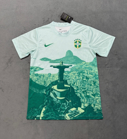 Brazil (Christ The Redeemer) Green Football Shirt